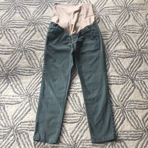Loft petite women’s maternity green chino pants